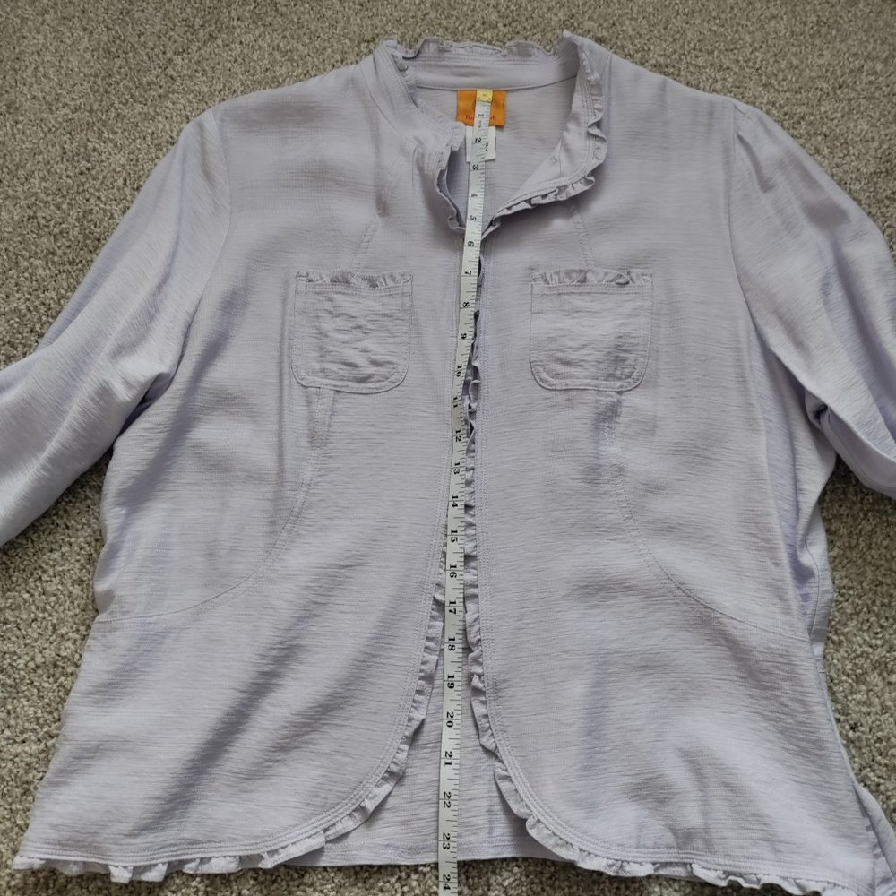NWT Ruby Rd. Ruffle Trim Jacket Size 18 - Picture 14 of 15